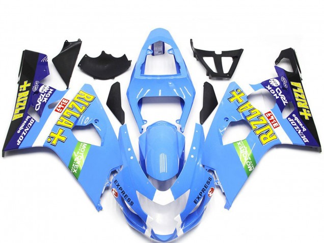 04-05 Light Blue Rizla Style GSXR 600-750 Fairings