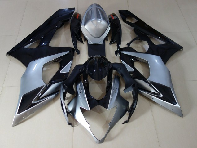 05-06 Gloss Silver and Black GSXR 1000 Fairings
