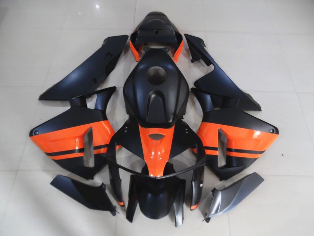 05-06 Matte Black & Gloss Orange CBR600RR Fairings