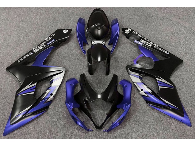 05-06 Matte Black and Blue GSXR 1000 Fairings