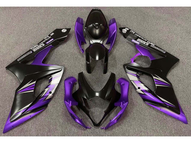 05-06 Matte Black and Purple GSXR 1000 Fairings