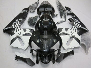 05-06 Matte Black & White Punisher Logo CBR600RR Fairings