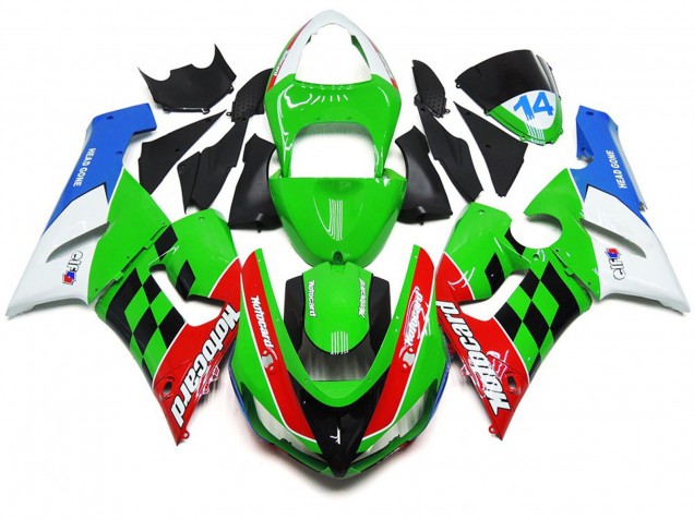 05-06 Multi Color Check ZX6R Fairings