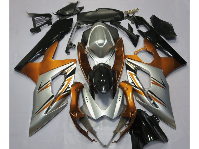 05-06 Orange Silver and Black GSXR 1000 Fairings