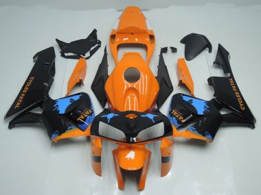 05-06 Orange and Black Splatter CBR600RR Fairings