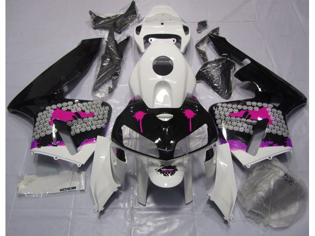 05-06 Pink Splatter on Gloss Black CBR600RR Fairings