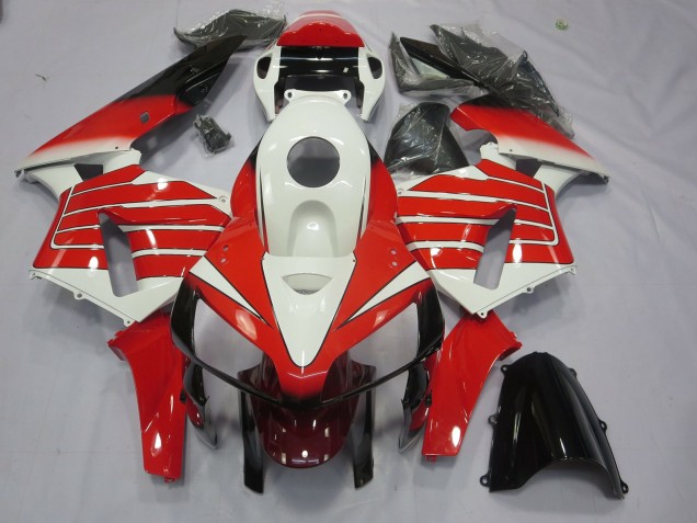 05-06 Red and White Large Stripe CBR600RR Fairings