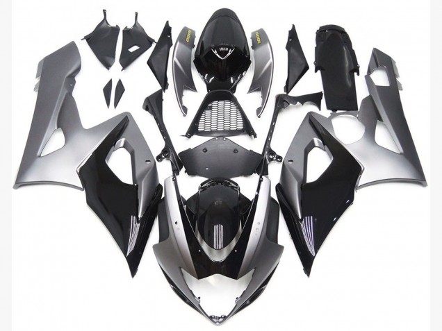 05-06 Silver and Gloss Black Style GSXR 1000 Fairings