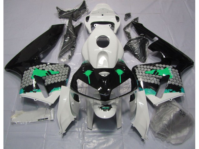 05-06 Turquoise Splatter on Gloss Black CBR600RR Fairings
