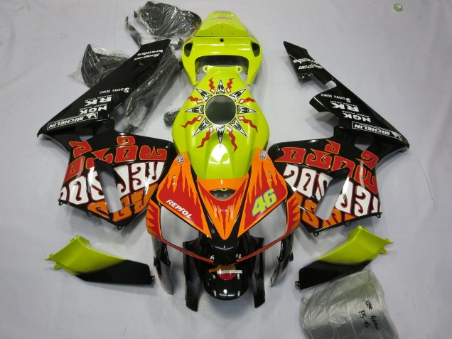 05-06 Vibrant Yellow Rossi CBR600RR Fairings