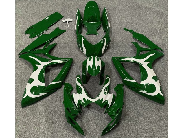 06-07 Dark Green & White GSXR 600-750 Fairings