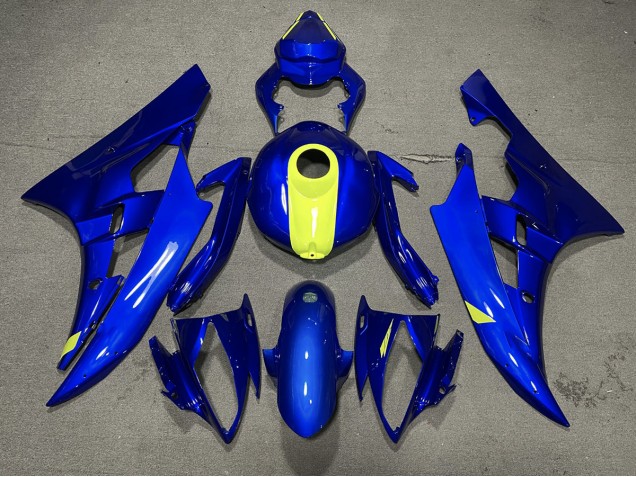 06-07 Gloss Blue & High Vis Yellow R6 Fairings