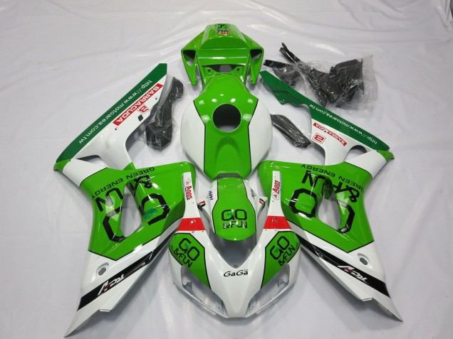 06-07 Green and White CBR1000RR Fairings