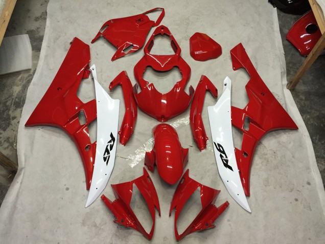 06-07 Red and White C2W R6 Fairings