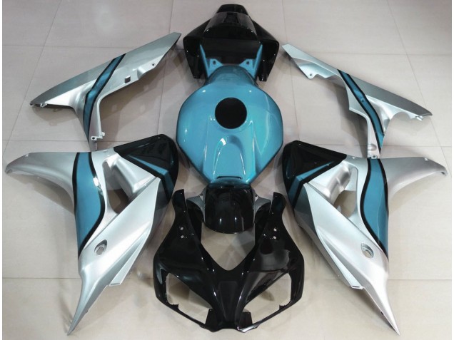 06-07 Silver and Light Blue Custom CBR1000RR Fairings