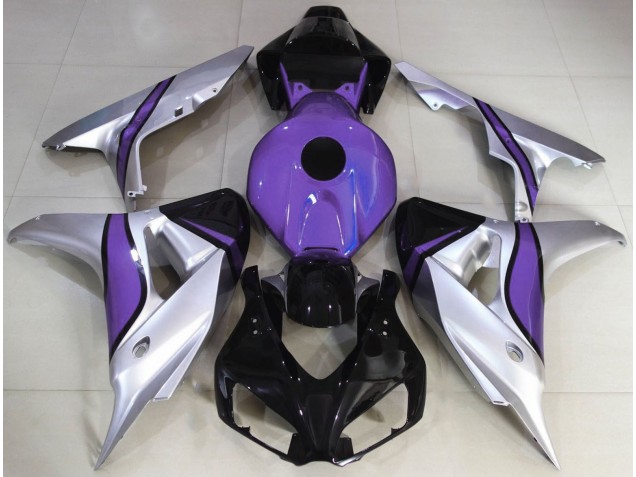 06-07 Silver and Purple Custom CBR1000RR Fairings