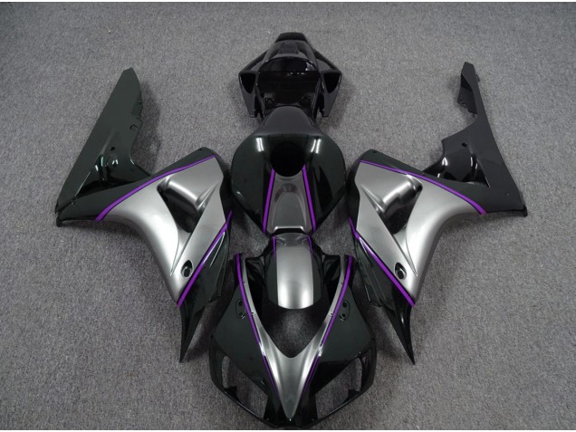 06-07 Silver with Dark Purple Pin Stripe CBR1000RR Fairings