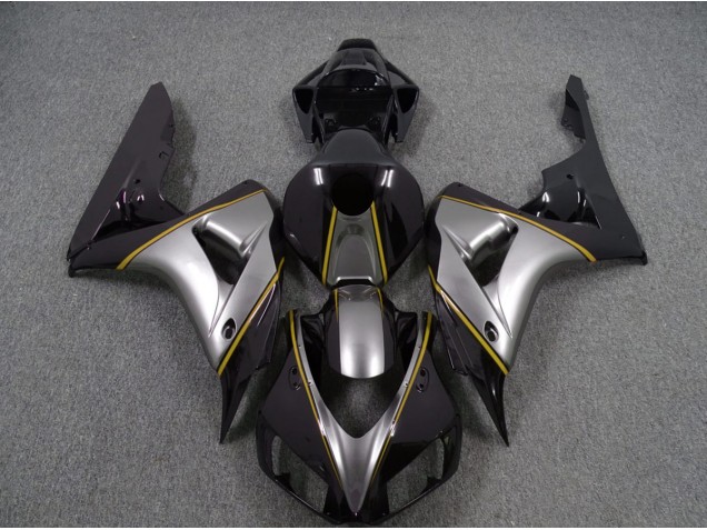 06-07 Silver with Yellow Pin Stripe CBR1000RR Fairings