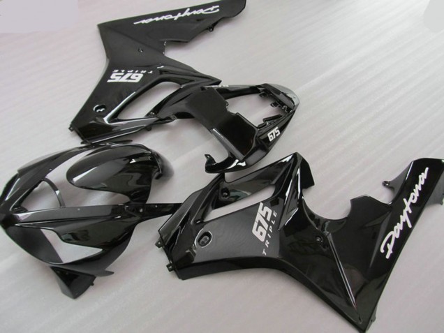 06-08 Black Triple Daytona 675 Fairings