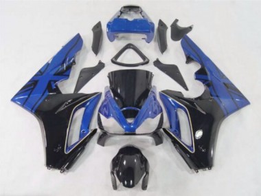 06-08 Blue Flag / Black Daytona 675 Fairings
