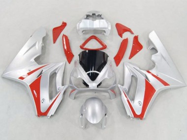 06-08 Silver and Red Daytona 675 Fairings