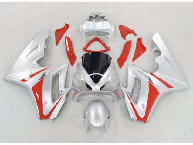 06-08 Silver and Red Daytona 675 Fairings