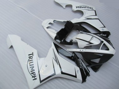 06-08 White Silver and Black Daytona 675 Fairings