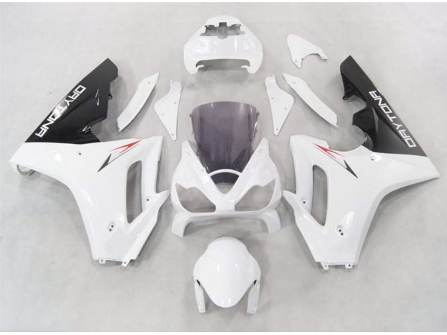 06-08 White w Black lowers Daytona 675 Fairings