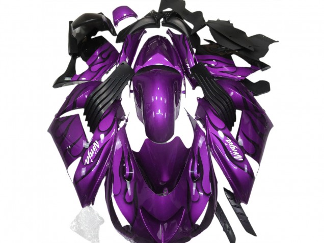 06-11 Gloss Purple & Flame ZX14R Fairings