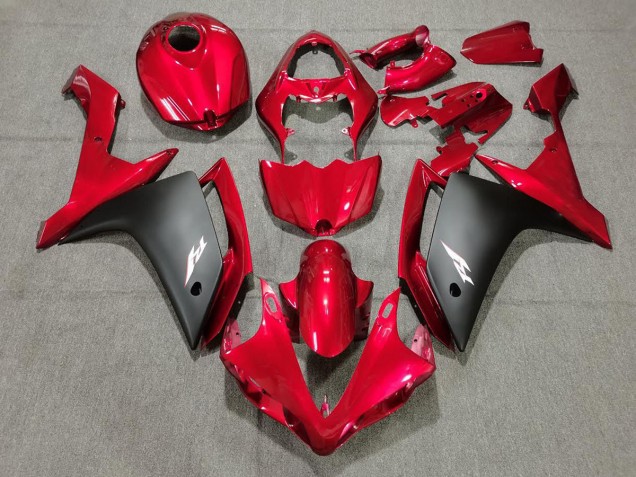 07-08 Candy Red & Black R1 Fairings