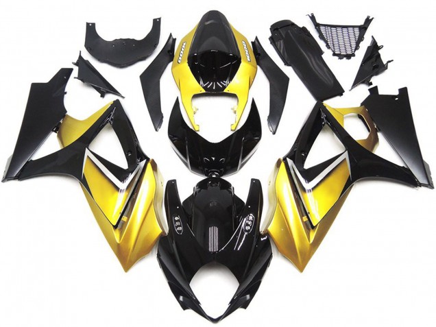 07-08 Gold Yellow Custom OEM Style GSXR 1000 Fairings