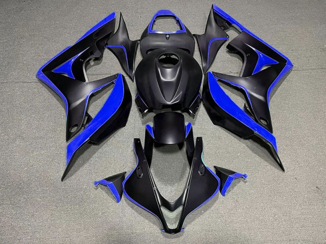07-08 Matte Black & Blue CBR600RR Fairings