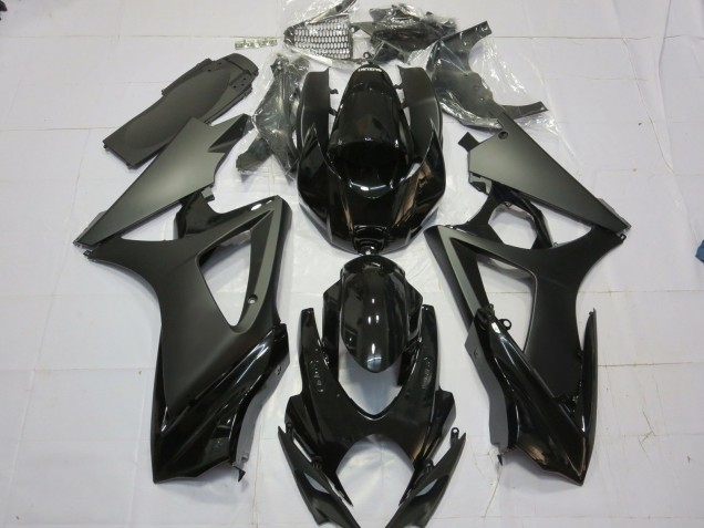 07-08 Matte Black Gloss Black GSXR 1000 Fairings
