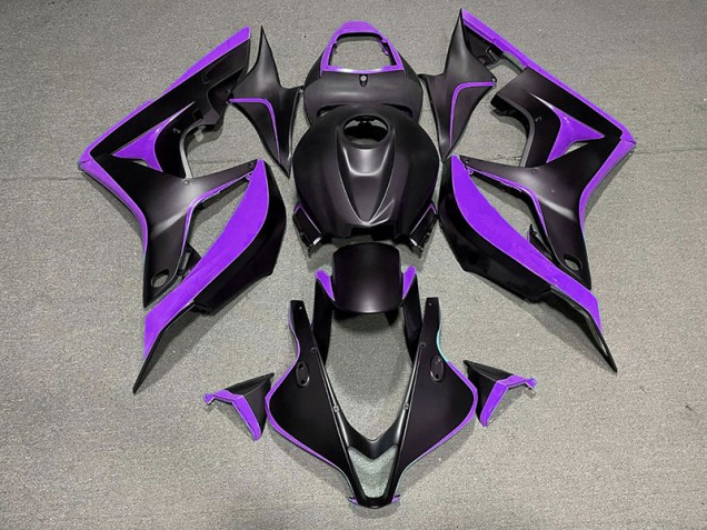 07-08 Matte Black & Purple CBR600RR Fairings