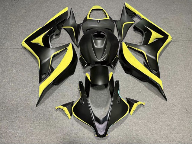 07-08 Matte Black & Yellow CBR600RR Fairings