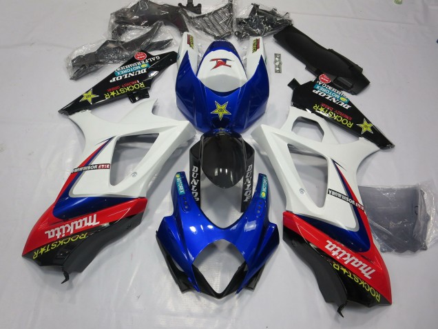07-08 White Rockstar GSXR 1000 Fairings