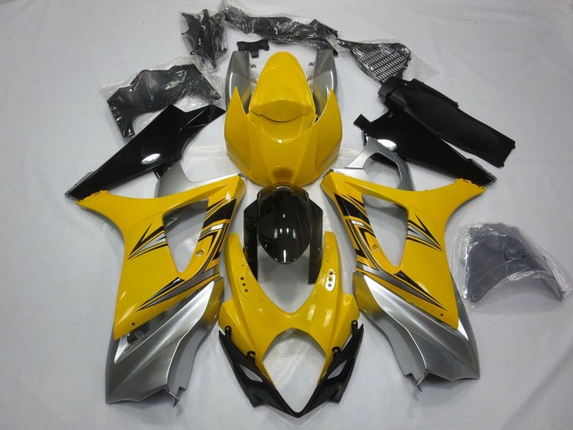 07-08 Yellow Silver GSXR 1000 Fairings
