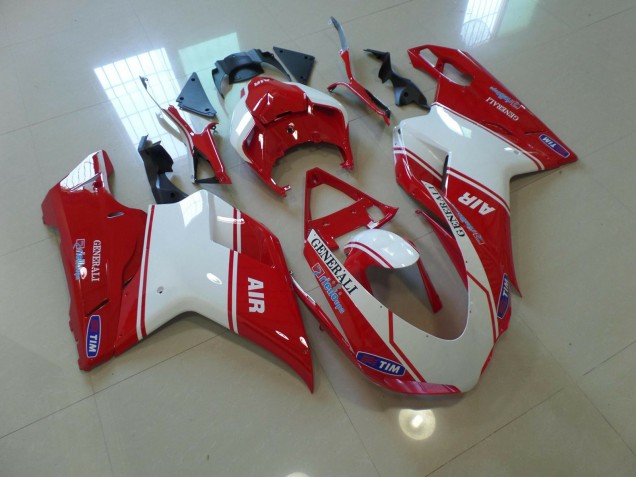 07-14 Air Red and White Ducati 848 1098 1198 Fairings