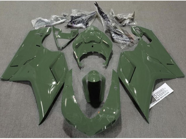 07-14 Army Green Gloss Ducati 848 1098 1198 Fairings