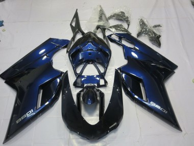 07-14 Deep Blue Ducati 848 1098 1198 Fairings