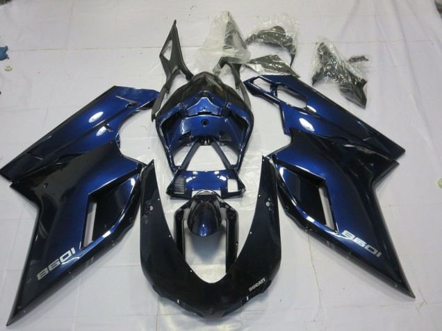 07-14 Deep Blue Ducati 848 1098 1198 Fairings