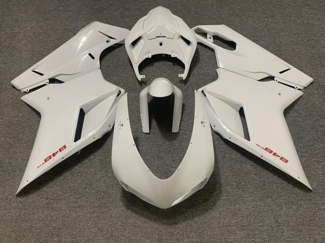 07-14 Gloss White Ducati 848 1098 1198 Fairings