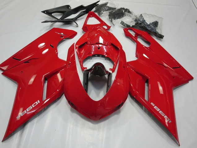 07-14 OEM Style Gloss Red Ducati 848 1098 1198 Fairings