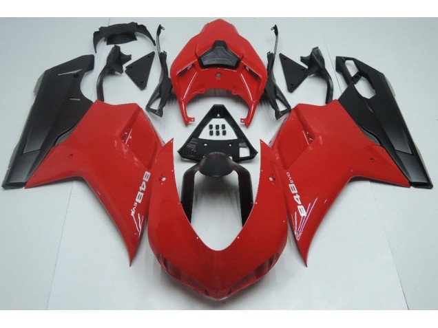 07-14 Red Matte Black Ducati 848 1098 1198 Fairings