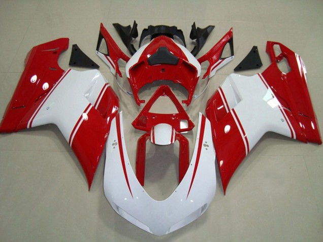 07-14 Red and White Pin Ducati 848 1098 1198 Fairings