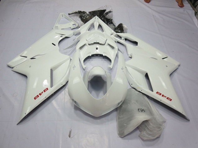 07-14 White Pearl Ducati 848 1098 1198 Fairings