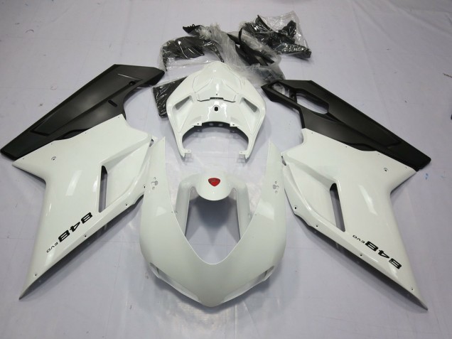 07-14 White and Black 848 Ducati 848 1098 1198 Fairings