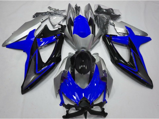 08-10 Blue and Silver GSXR 600-750 Fairings