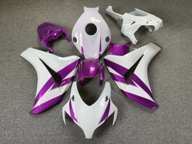 08-11 Gloss White & Purple Trim CBR1000RR Fairings