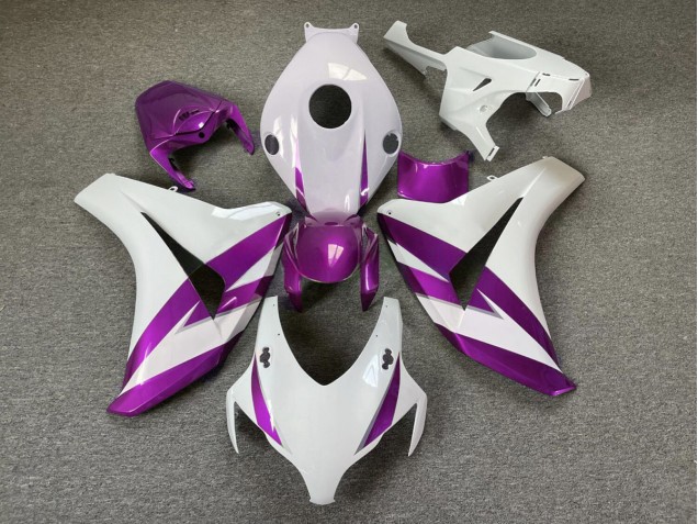 08-11 Gloss White & Purple Trim CBR1000RR Fairings